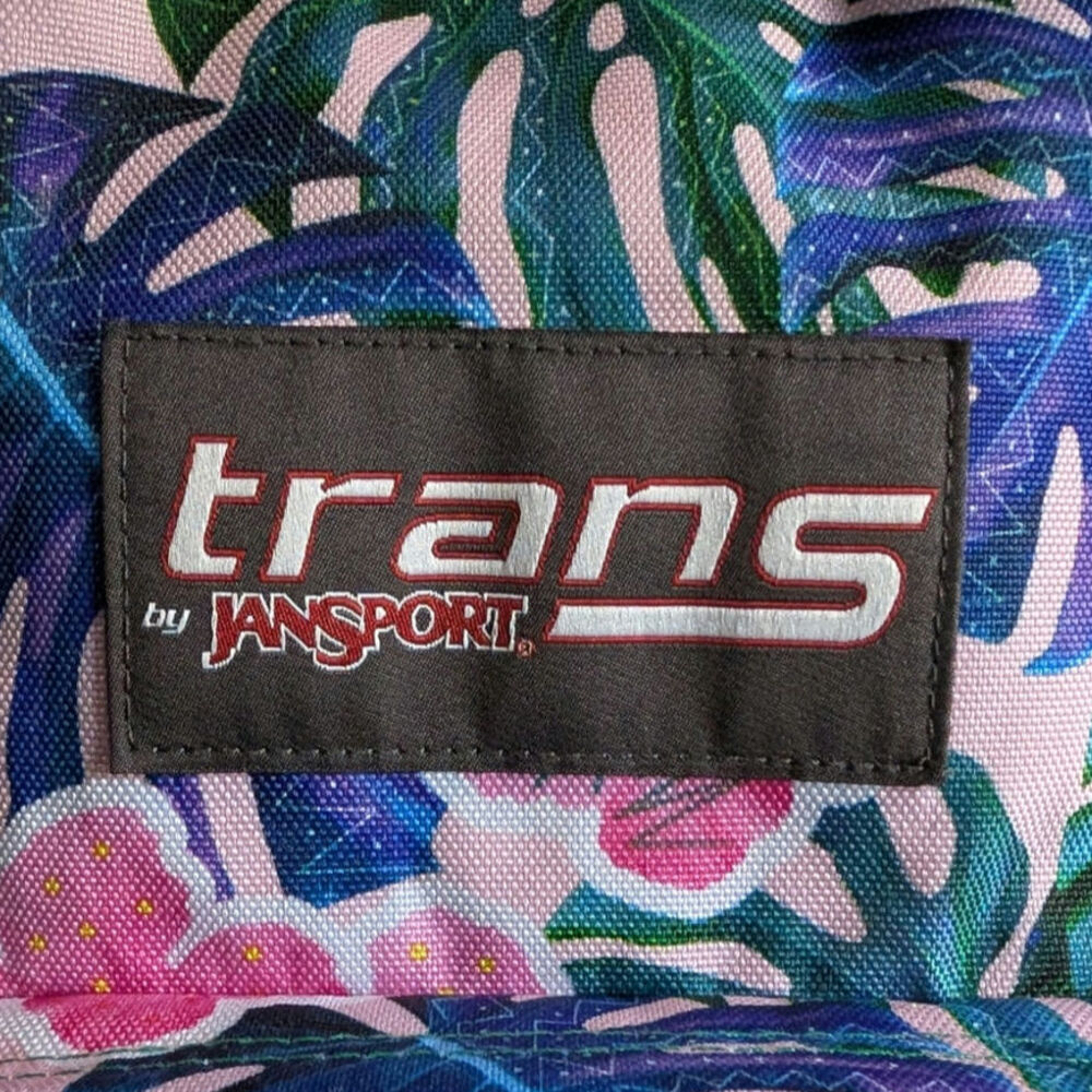 TRANS BY JANSPORT 17" SUPERMAX BACKPACK - MONSTERA VIBES - PINK FLORAL - Picture 2 of 7